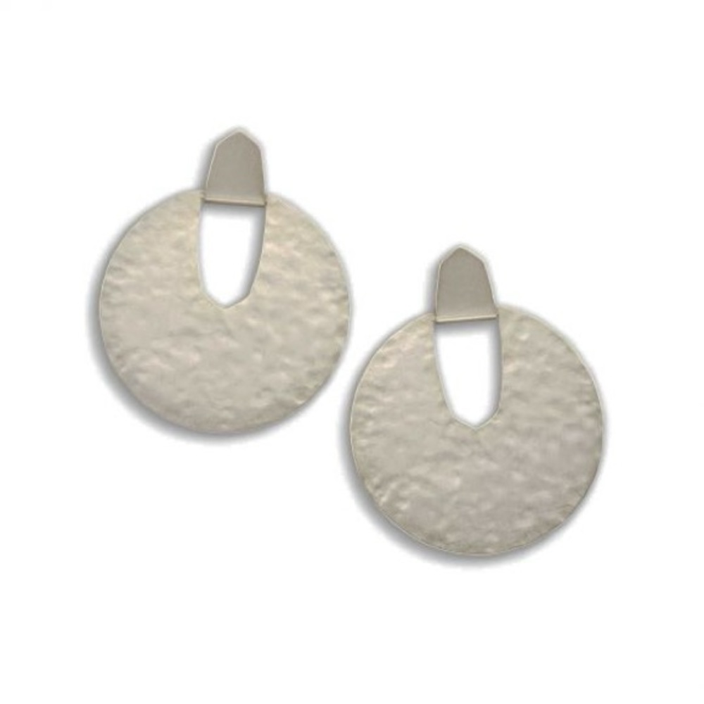 Kendra Scott Silver Medallion Earrings
